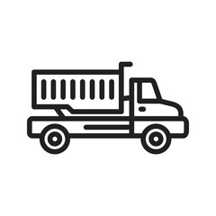 Heavy Truck icon vector image. Suitable for mobile apps, web apps and print media.