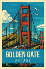 The Golden Gate Bridge vector illustartion