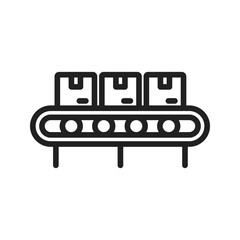 Assembly Line icon vector image. Suitable for mobile apps, web apps and print media.