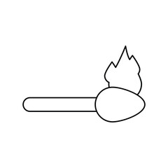 matches lineal icon with white background vector stock illustration