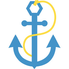 Obraz premium Anchor Icon with Rope