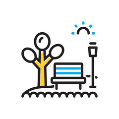 Multi color icon for park