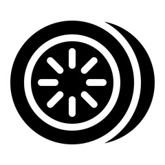 icon kiwi with style glyph