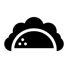 icon taco with style glyph