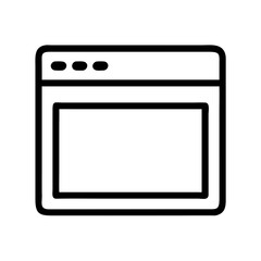 Obraz premium Browser Window Simple Outline Icon Design