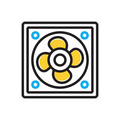 Fototapeta premium Multi color icon for fan