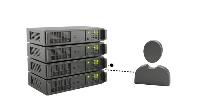 Isolated Server Connection to User Icon for Network Communication