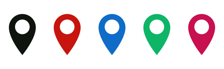 Location icon symbol , Map pin place marker. location pointer icon symbol in flat style. Red Location pin icon, Navigation sign