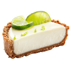 Key Lime Pie, isolated on transparent background