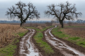 Countryside Dirt Road
