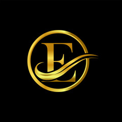 Obraz premium Modern E letter logo design for corporate business