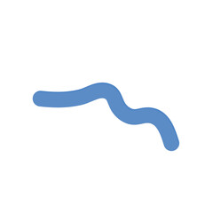 Spirochetes bacteria icon. Microbiology. Vector illustration in flat style.