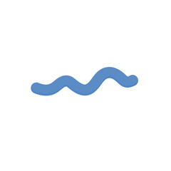 Spirochetes bacteria icon. Microbiology. Vector illustration in flat style.