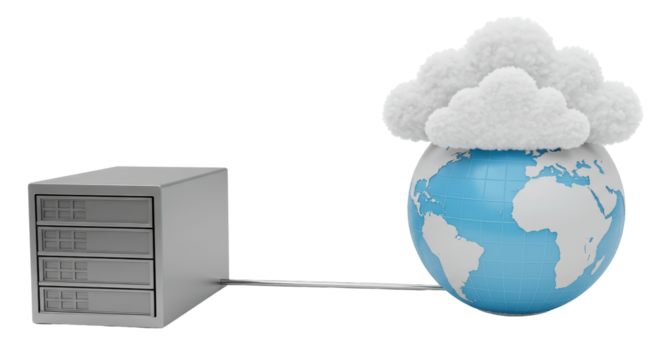 Isolated Server Connection to Cloud Globe for Global Data