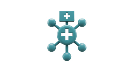 Isolated Medical Network with Plus Symbols