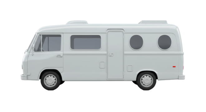 Isolated Van Side View - Powered by Adobe