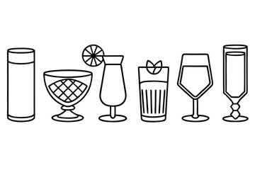 Sazerac Line Art Illustration Creative Design for Modern Artwork  