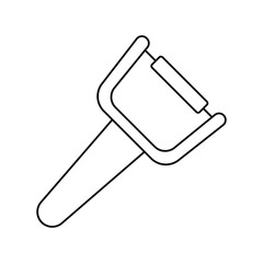 peeler lineal icon with white background vector stock illustration