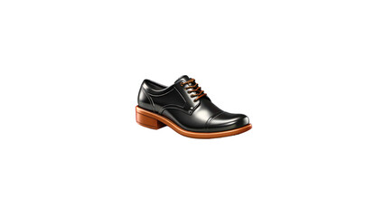A polished black formal dress shoe, great for business, fashion, or professional design.