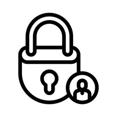 access control line icon