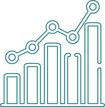 Analysis, growth, trends, vector, icons, green