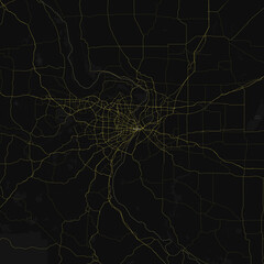 St. Louis, Missouri, United States, City Street Map