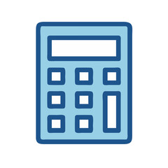 Calculator with Number Pad Display Icon Design