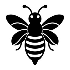 Bee Vector Silhouette | Insect and Nature Clipart