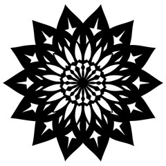Mandala Vector Silhouette | Spiritual and Decorative Art Clipart