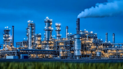 Obraz premium Oil and Gas Industrial zone,The equipment of oil refining