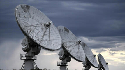Very Large Array satellite antennas in irregular formation