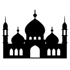 Mosque Vector Silhouette | Islamic Architecture Clipart