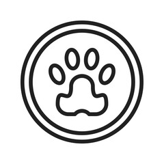 Paw icon vector image. Suitable for mobile apps, web apps and print media.