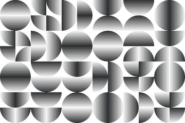 Modern artistic semicircle design elements . Many lines form half circles in art style . Wall art , home poster design . Vector abstract shape. Modern art . Contemporary composition .
