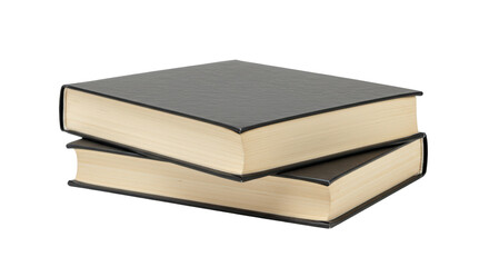 Isolated Stack of Black Books