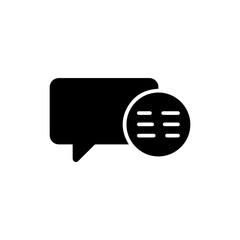Voice Bubble with Auto Translate Circle Minimal Black Icon