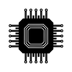 Central Processing Unit silhouette vector