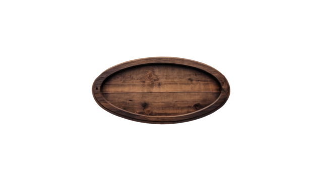 A clean, dark oval signboard, perfect for modern branding or navigation elements.