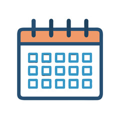 Calendar Icon with Grid Icon Design