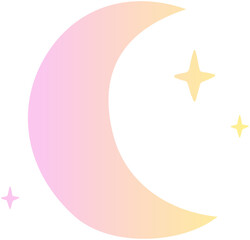 Pastel gradient moon
