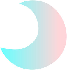Pastel gradient moon
