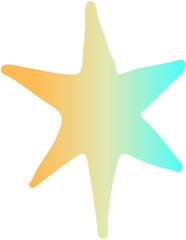 Star gradient doodle icon