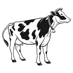 Fototapeta premium black and white cow