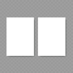 Blank White Sheets of Paper Mockup for Print Design Vector