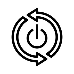 reboot line icon