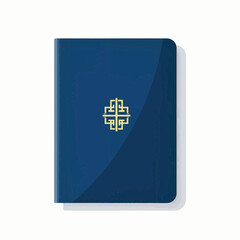 Elegant travel passport on white background, simplicity and travel