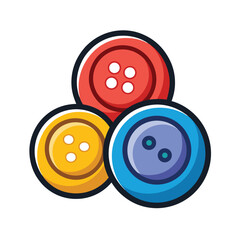 Buttons for cloth vector art illustration 