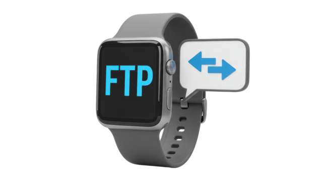 Isolated Smartwatch with FTP and Chat Icon