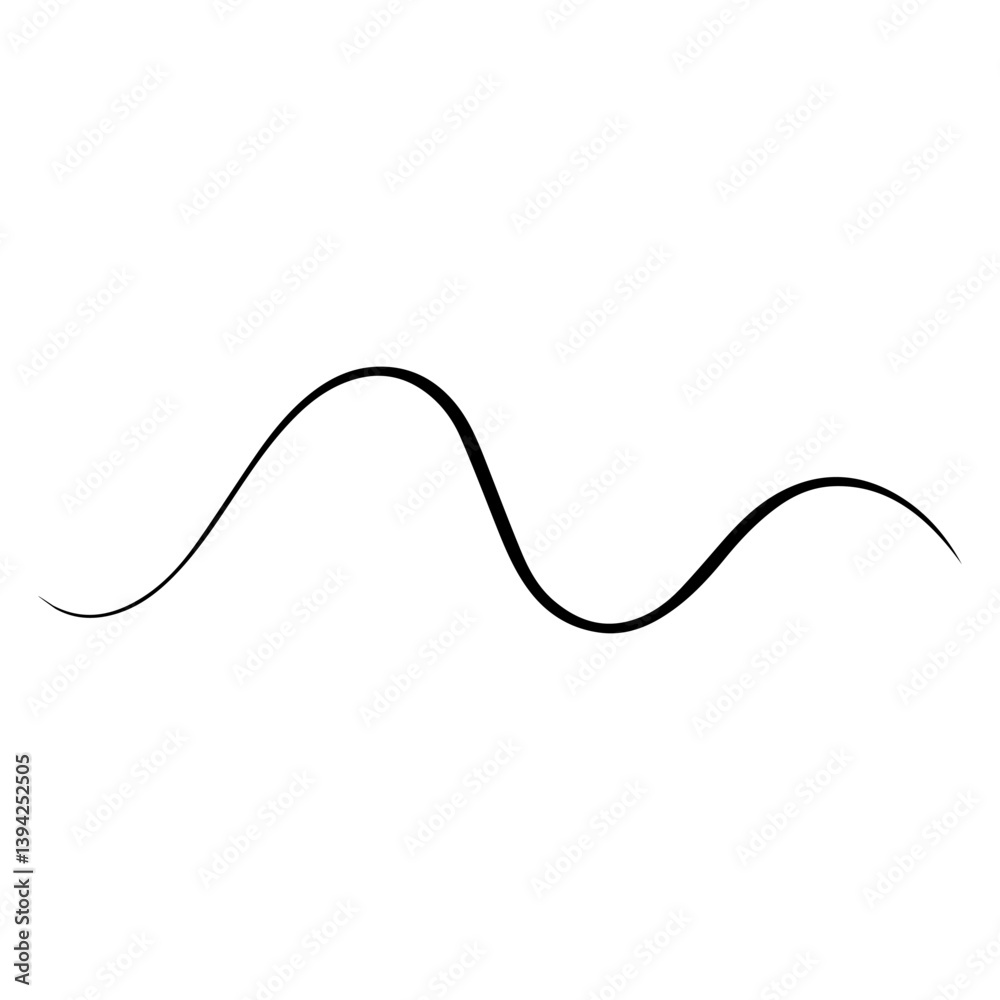 Poster Smooth Undulating Line Abstract Flowing Wave