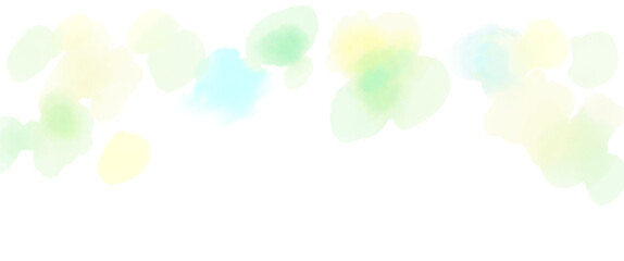 淡い黄色や黄緑や水色の水彩滲む光儚げな背景イラスト